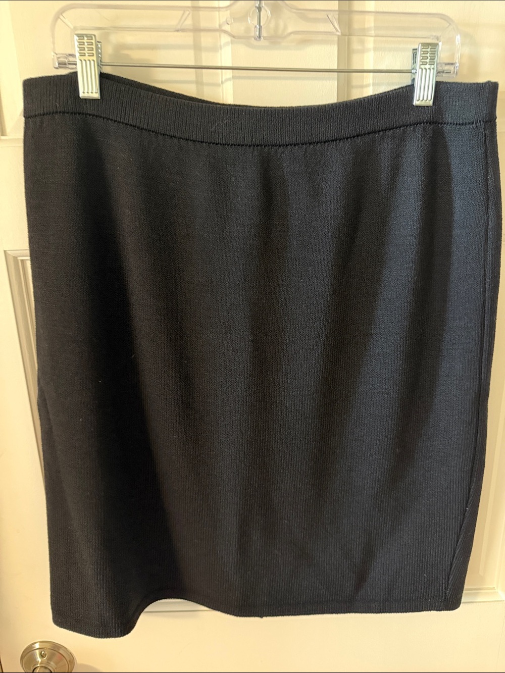 VTG St. John Collection by Marie Gray Black Santana Knit Pencil Skirt Size 12